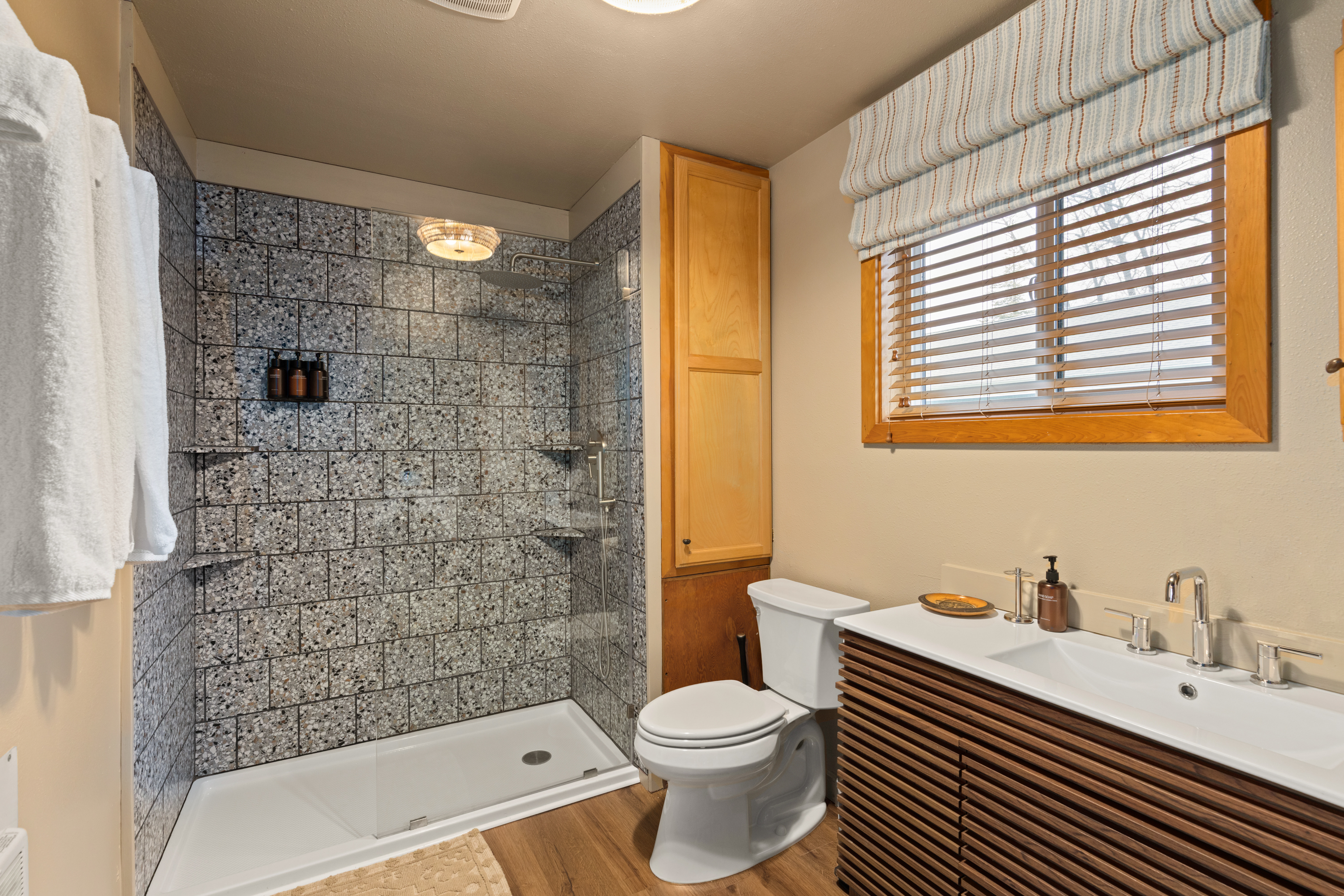 Modern Bathroom with Terrazzo Shower