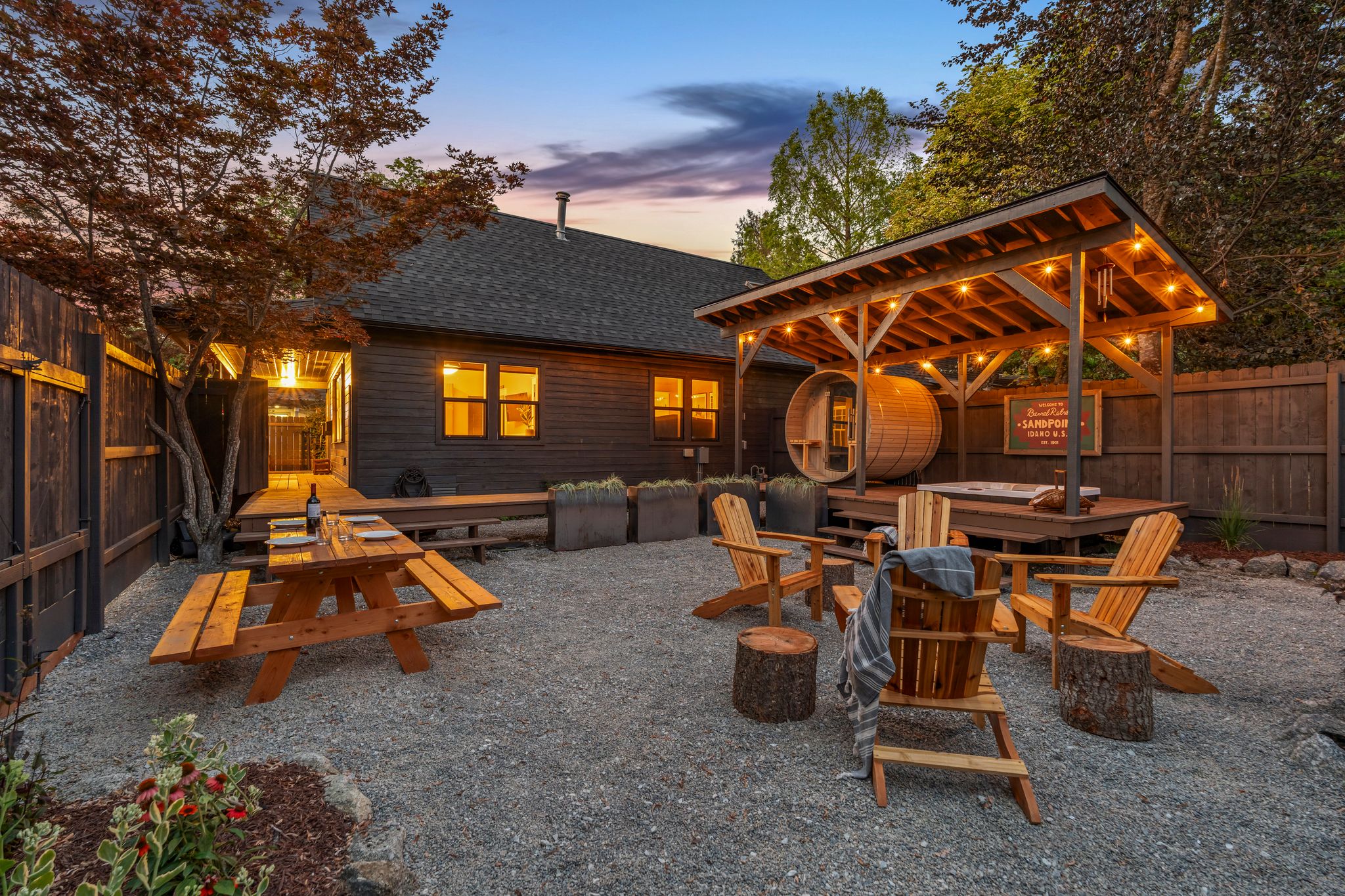 Backyard Retreat at Twilight