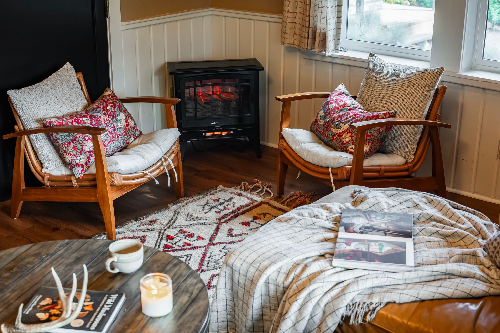 Interior styling with rustic charm